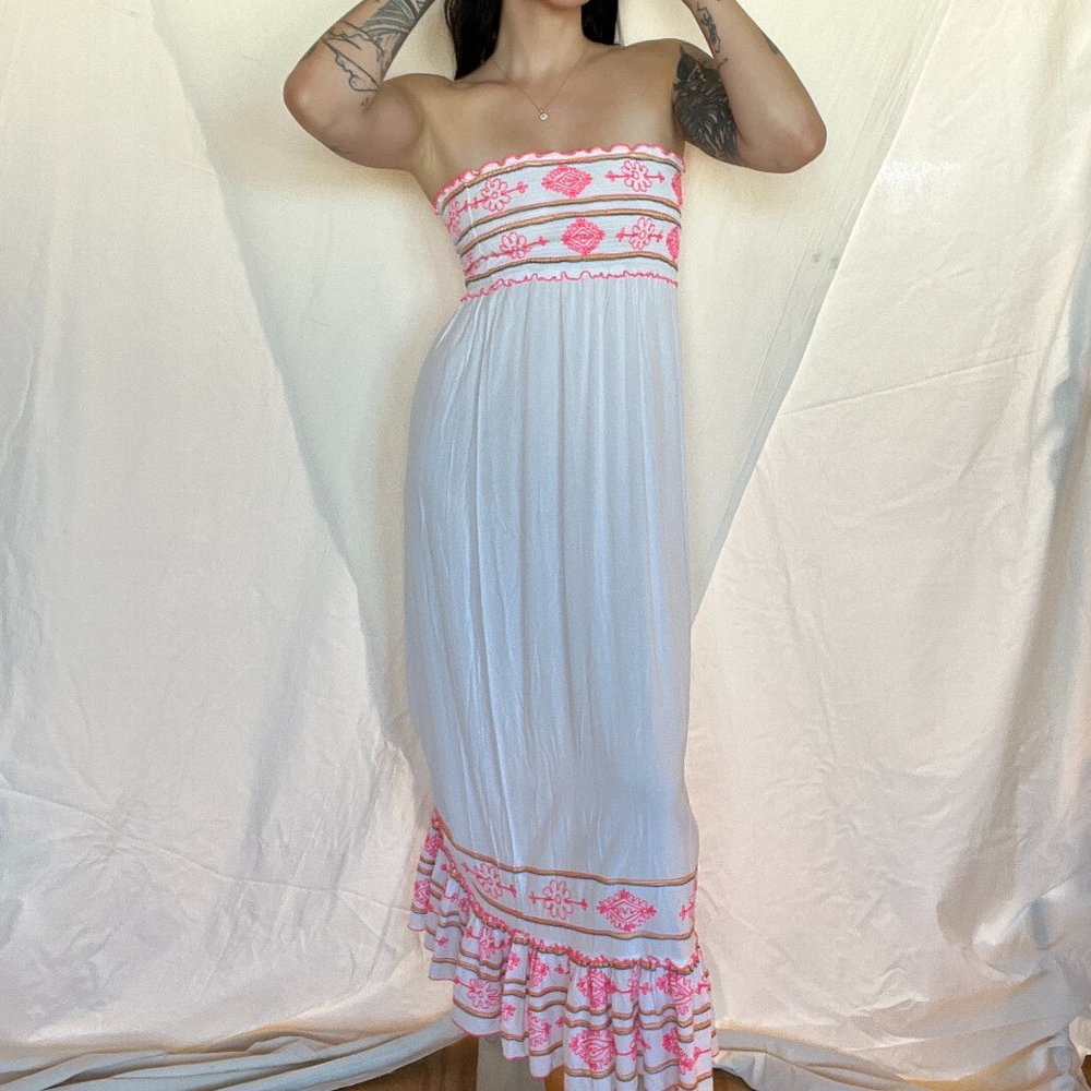 Multi-wear Smocked Bust Strapless Dress